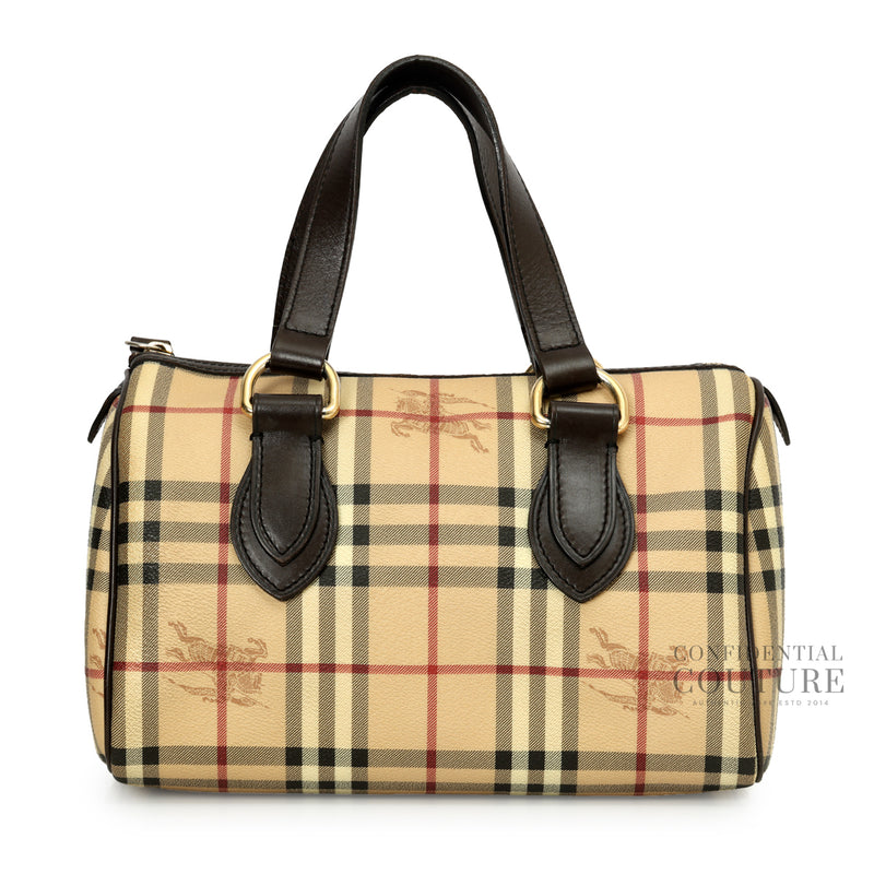 Beige/Brown Haymarket Check Small Chester Bowling Bag