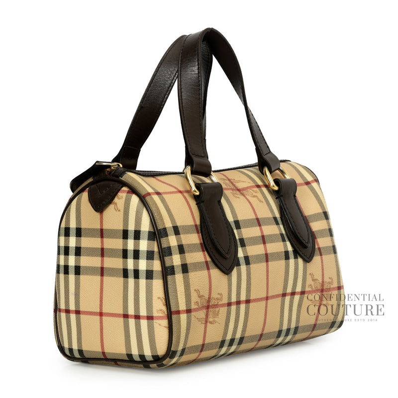 Beige/Brown Haymarket Check Small Chester Bowling Bag