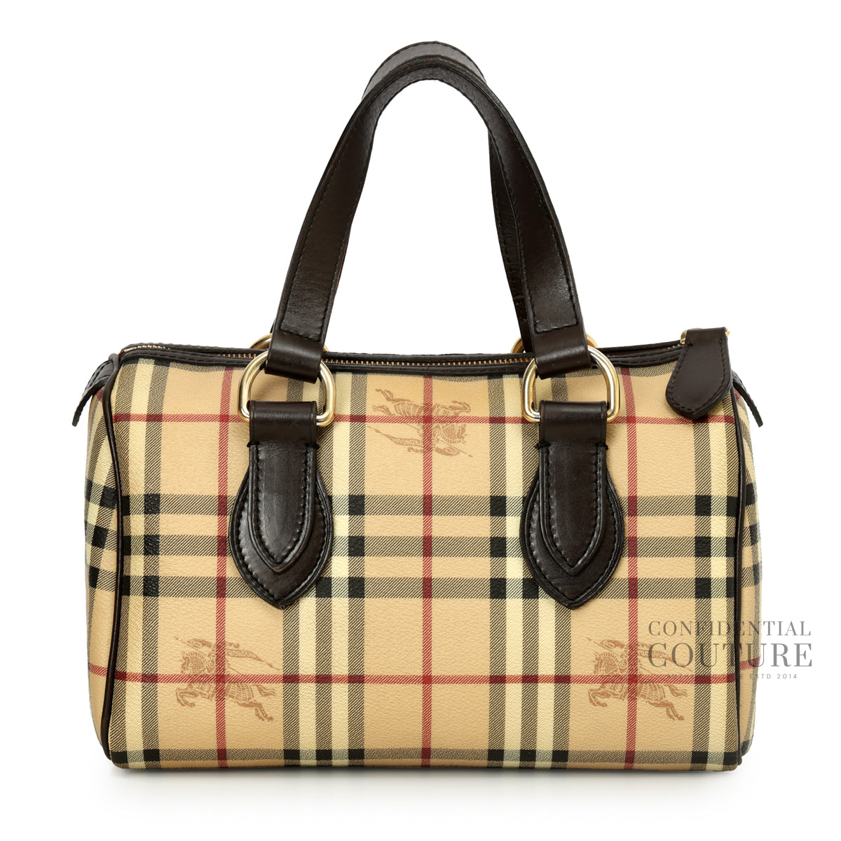 Beige/Brown Haymarket Check Small Chester Bowling Bag