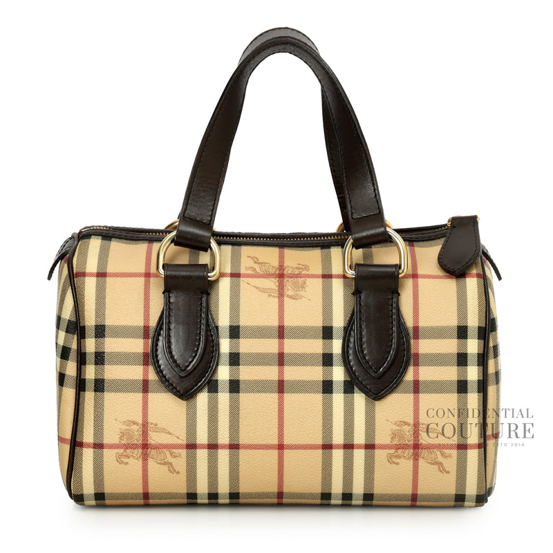 Beige/Brown Haymarket Check Small Chester Bowling Bag