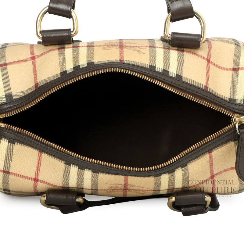 Beige/Brown Haymarket Check Small Chester Bowling Bag