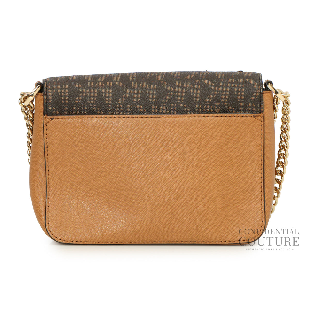 Brown Printed Leather Shoulder Bag