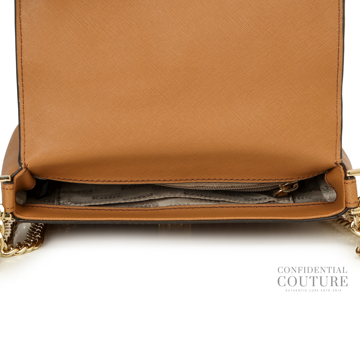 Brown Printed Leather Shoulder Bag