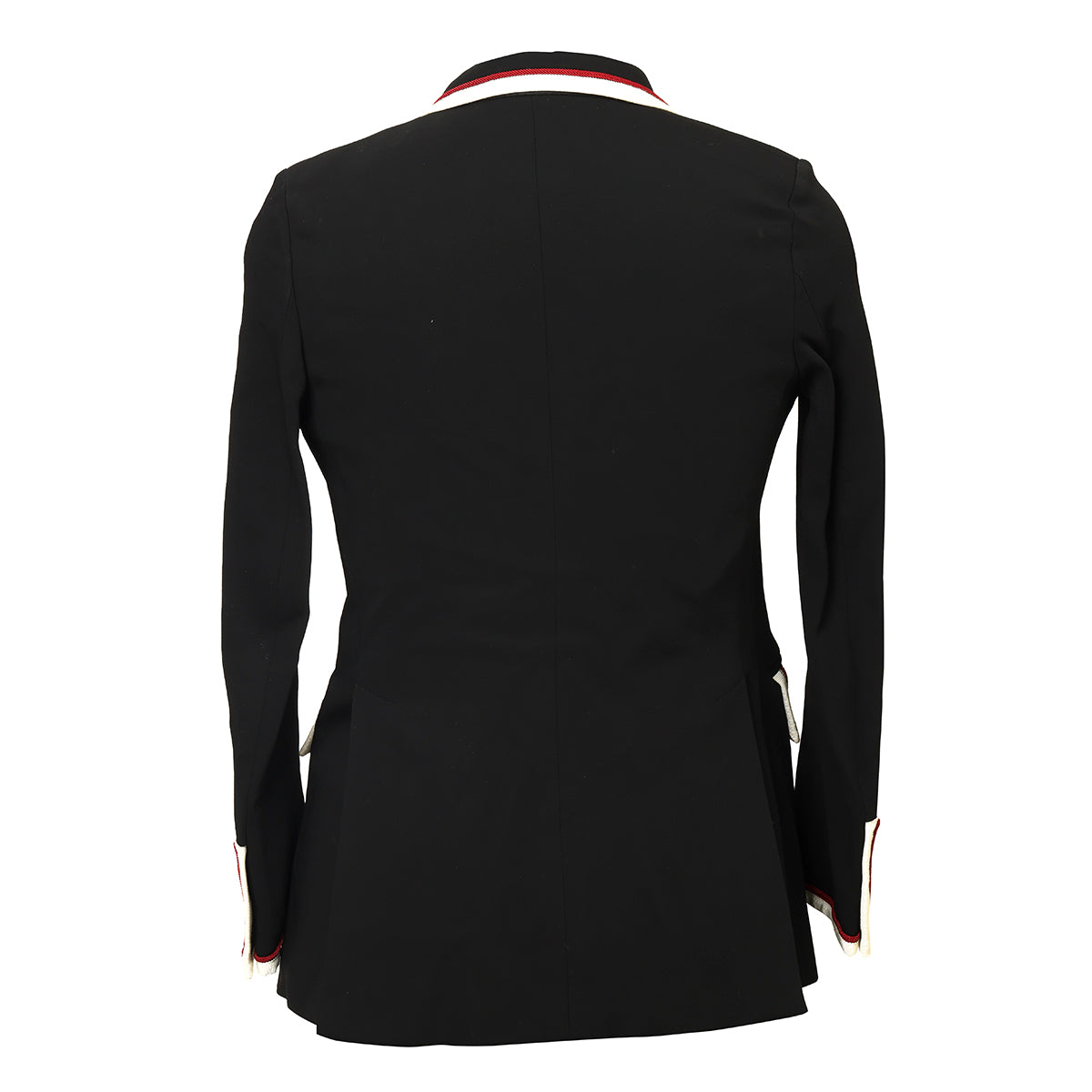 Black Web Stripe with Gold Button Women's Blazer 40