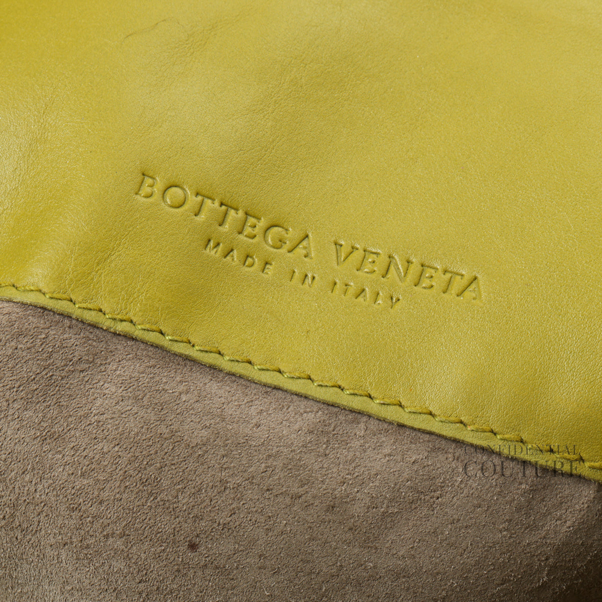 Green Leather Drawstring Flap Bag