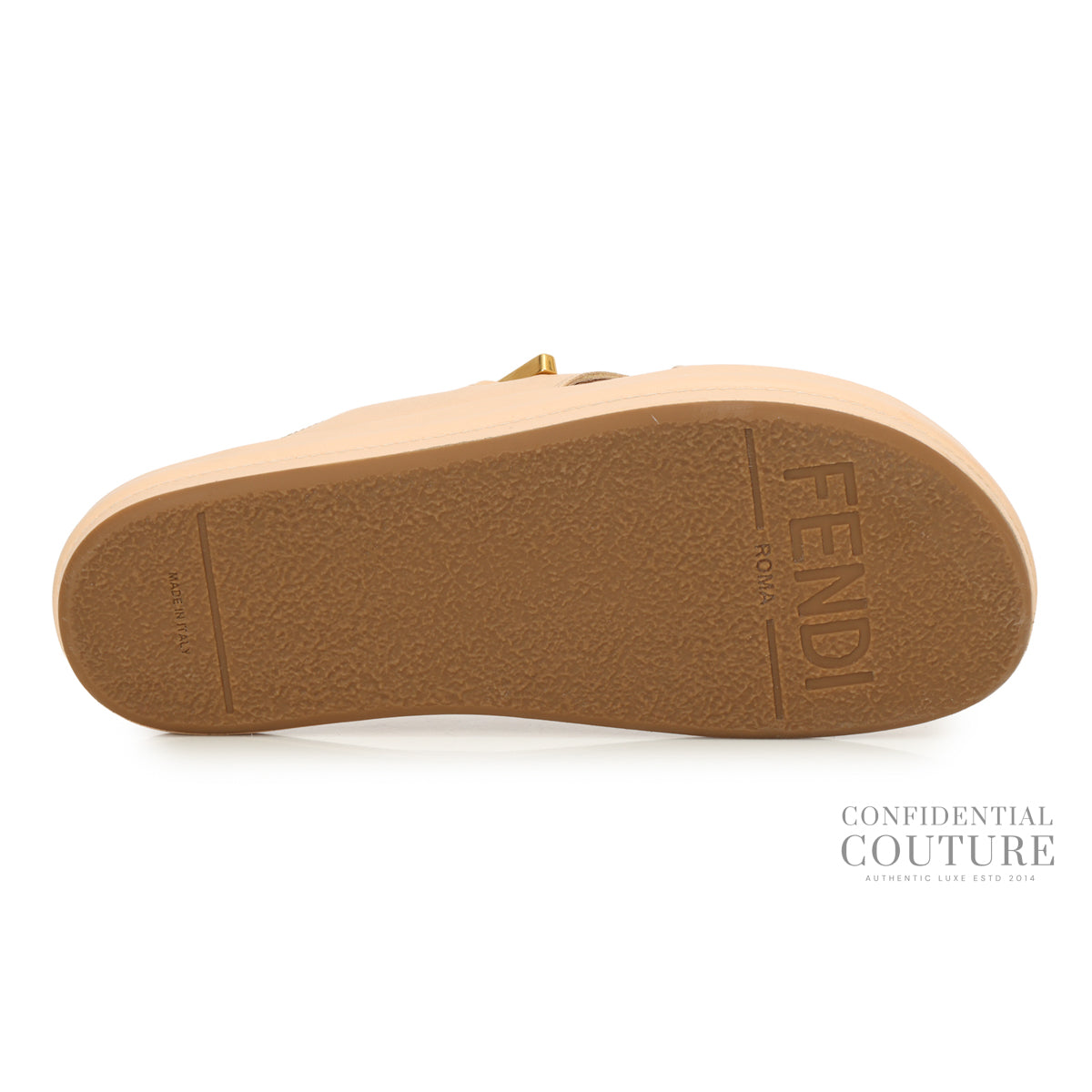 Light Rose Fendigraphy Slide Sandals | EU 40 | UK 7