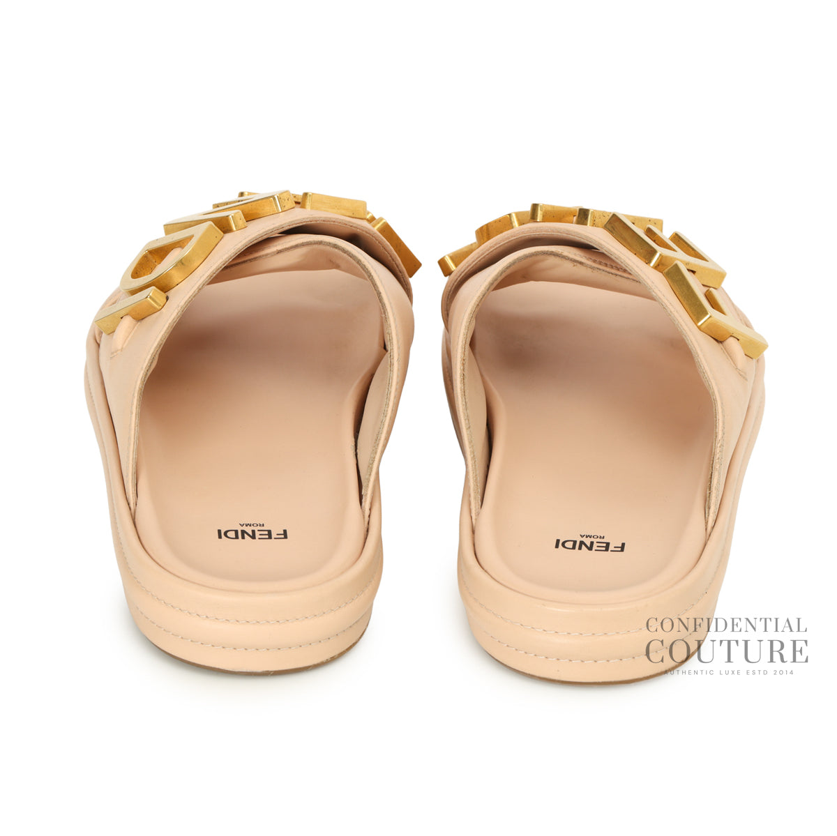 Light Rose Fendigraphy Slide Sandals | EU 40 | UK 7