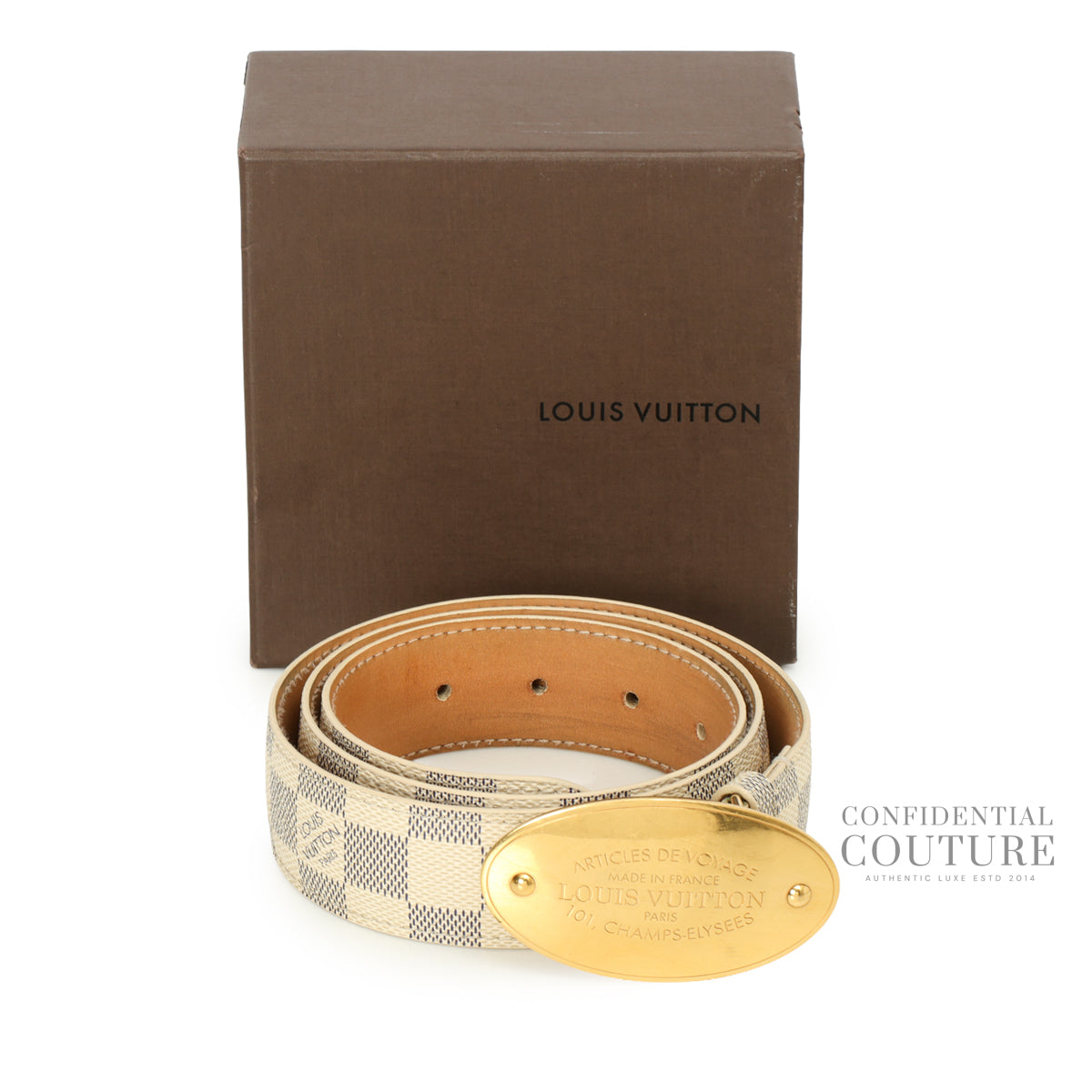 Damier Azur Voyage Belt | 34/85