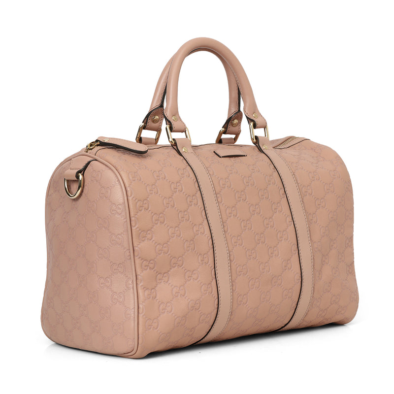 Pre loved gucci guccissima leather medium joy boston bag price