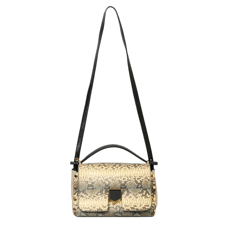 Lockett Snakeskin Top Handle Bag
