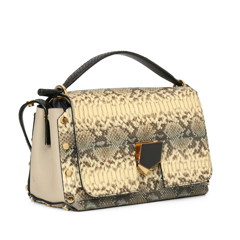 Lockett Snakeskin Top Handle Bag