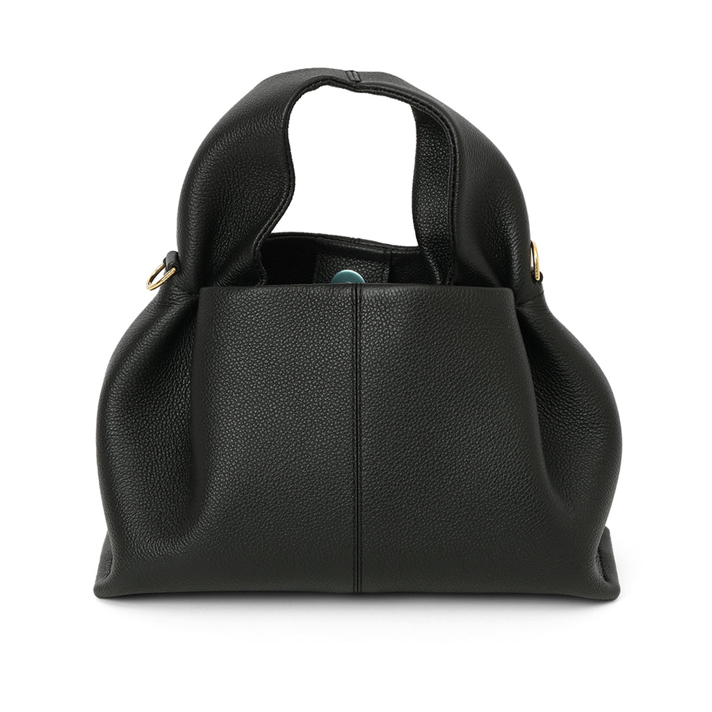 POLENE number nine バッグ　黒 Polène | Bag - Numéro Neuf Mini - Textured Black – Polène US