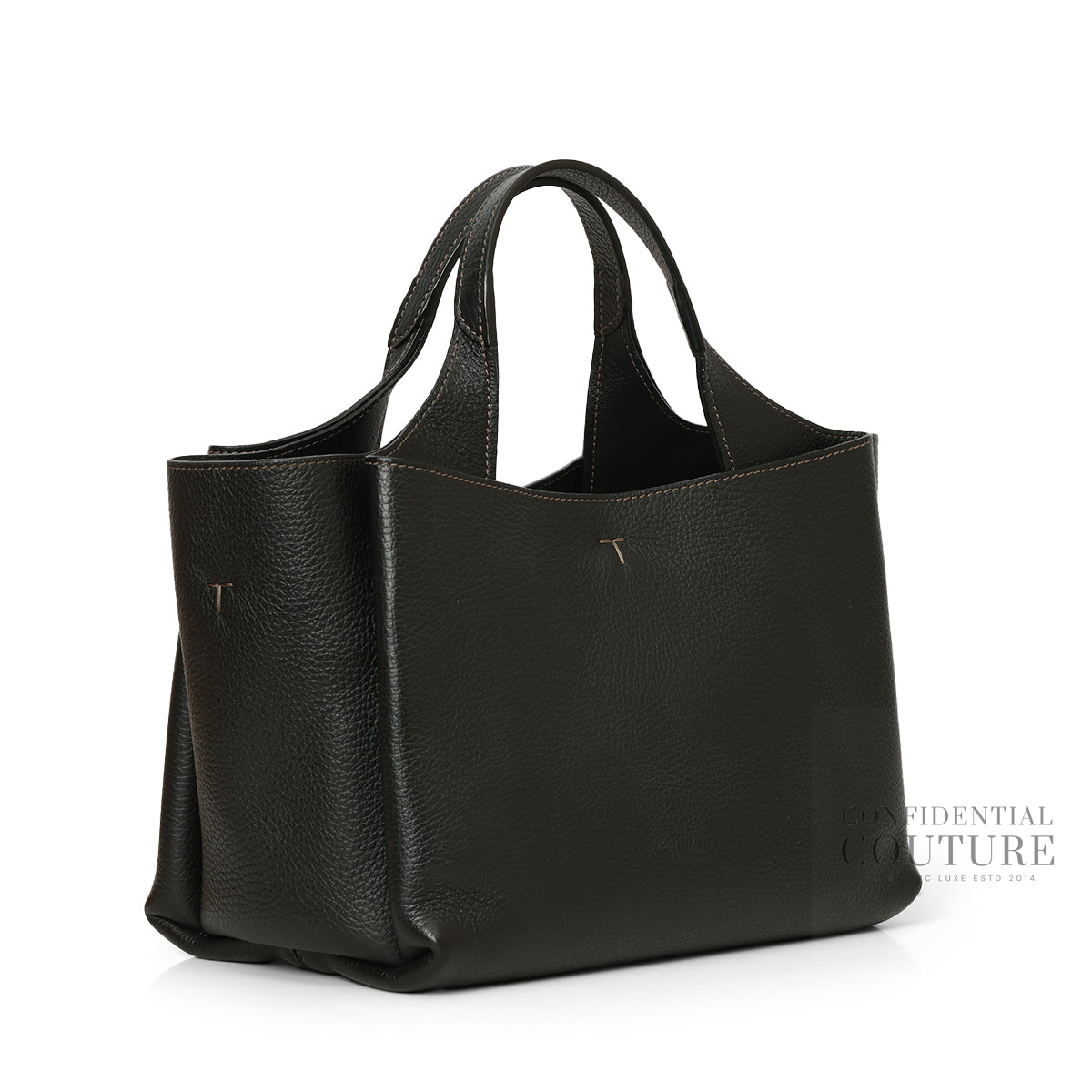 Women APA Black Medium Leather Tote Bag