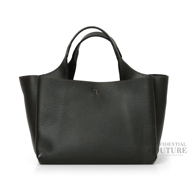 Women APA Black Medium Leather Tote Bag