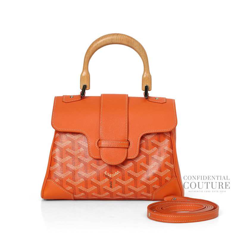 Orange Saigon Souple Mini Top Handle Bag