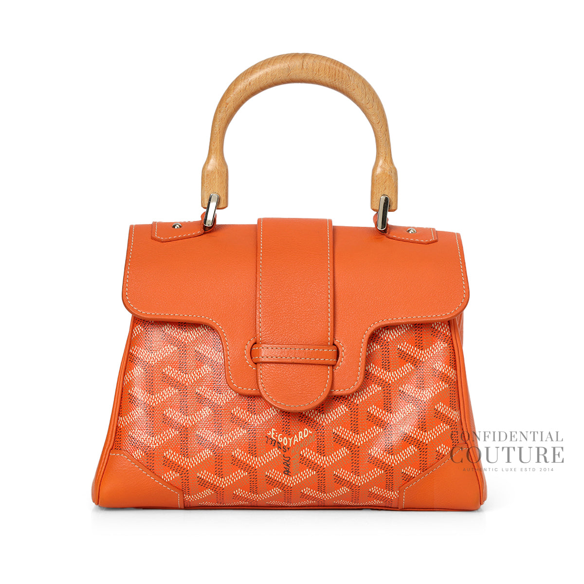 Orange Saigon Souple Mini Top Handle Bag