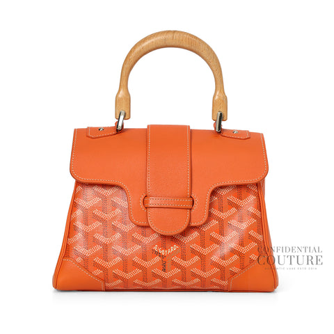 Orange Saigon Souple Mini Top Handle Bag