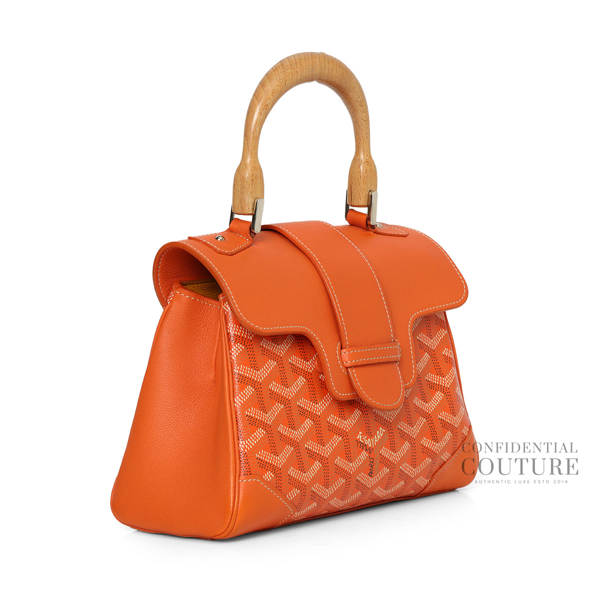 Orange Saigon Souple Mini Top Handle Bag