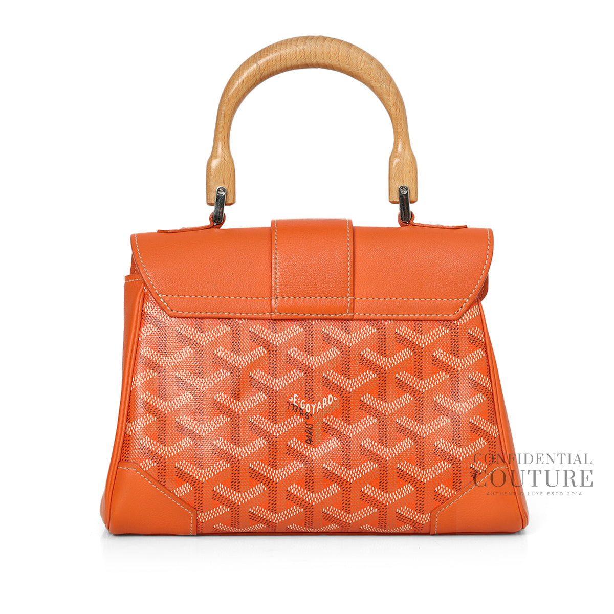 Orange Saigon Souple Mini Top Handle Bag