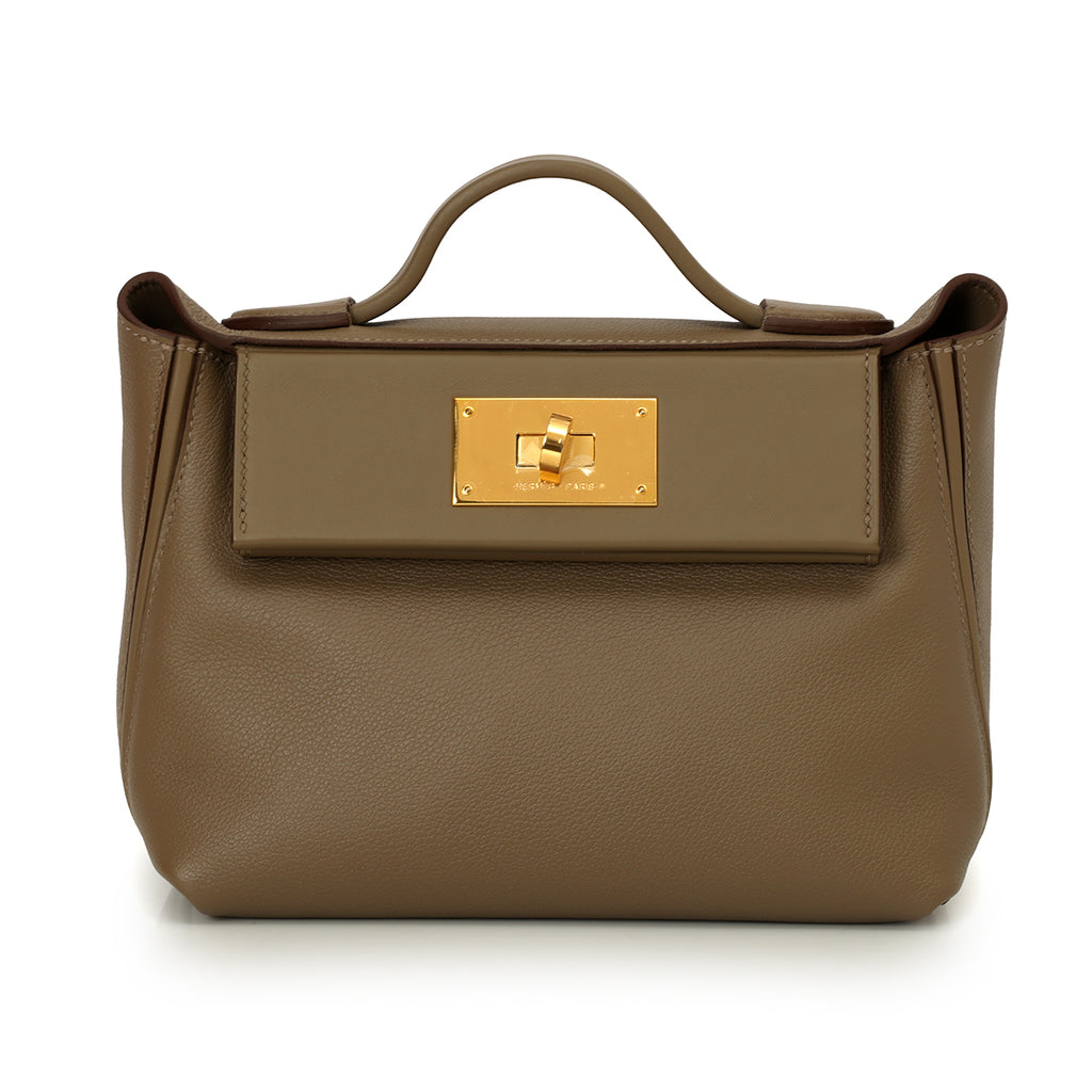 Shop Pre-Owned Authentic Hermes 24/24 Mini Bag in Veau Evercolor/Swift ...