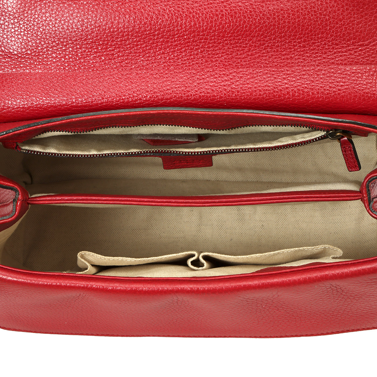 Red GG Marmont Leather Medium Shoulder Bag