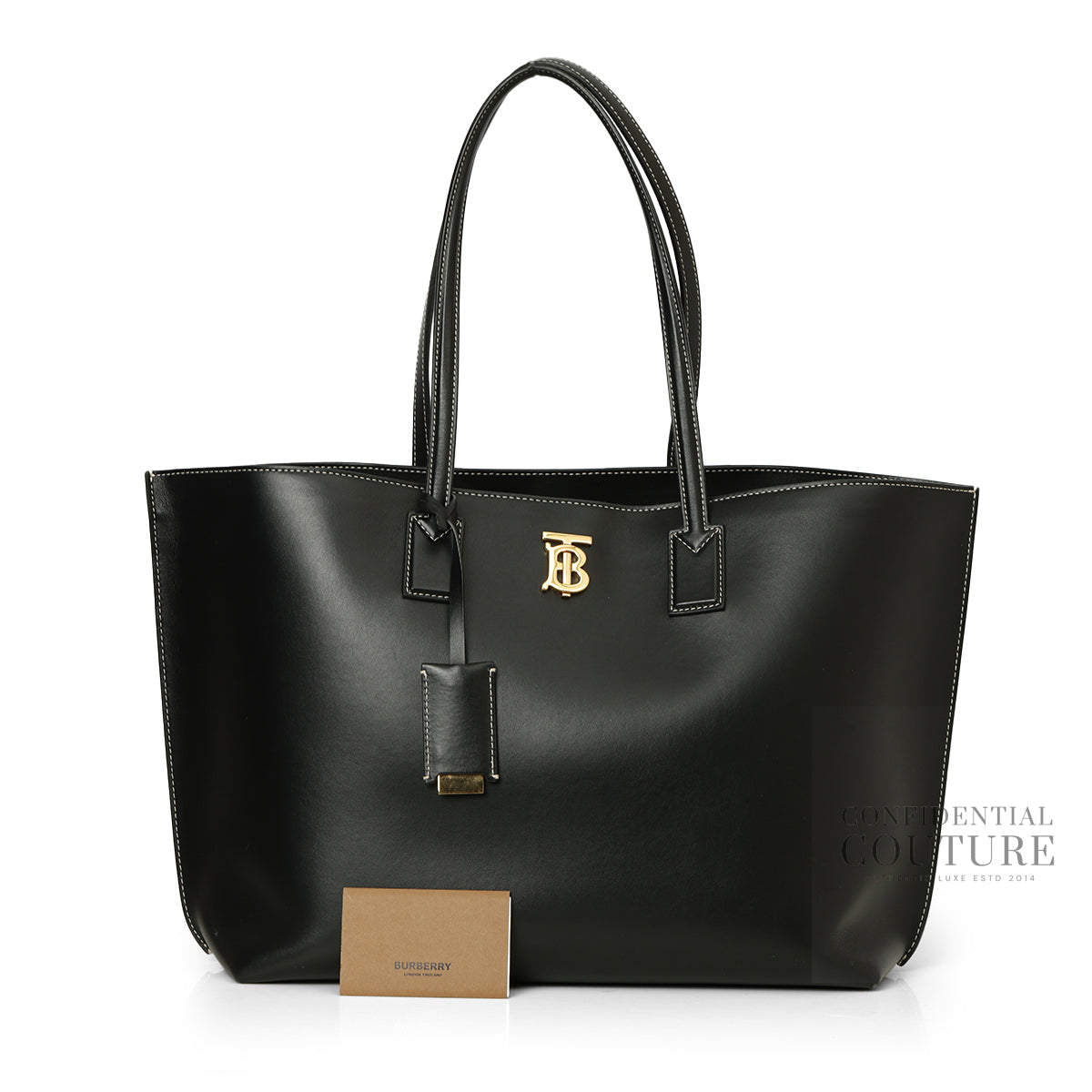 Black Medium Soft TB Tote Bag