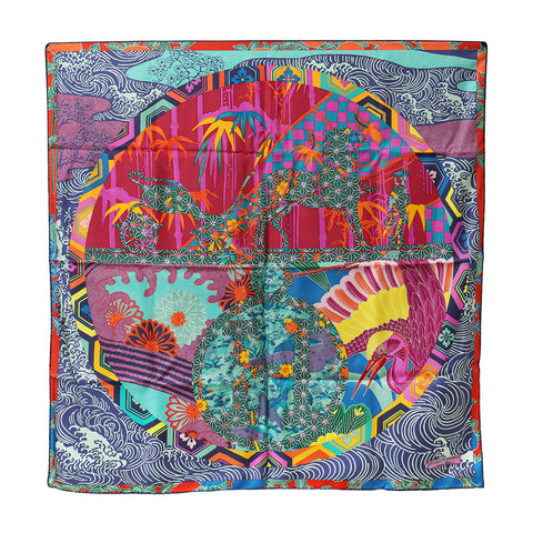 Ex Libris In Kimono Silk Scarf