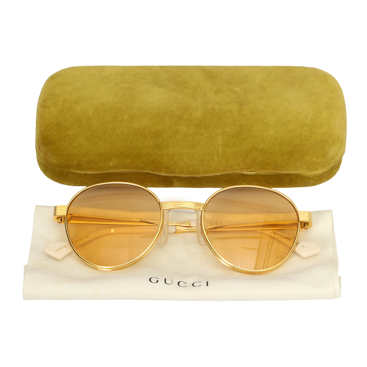Gold Tone Round Frame gg0872s Sunglasses