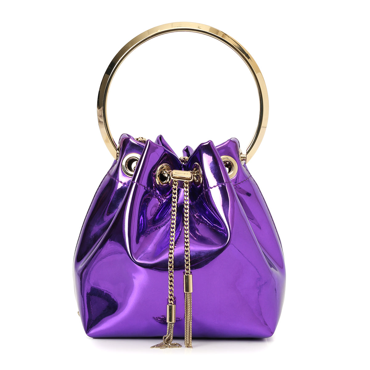 Metallic Purple Bon Bon Bag And Saeda 100 Pumps Set