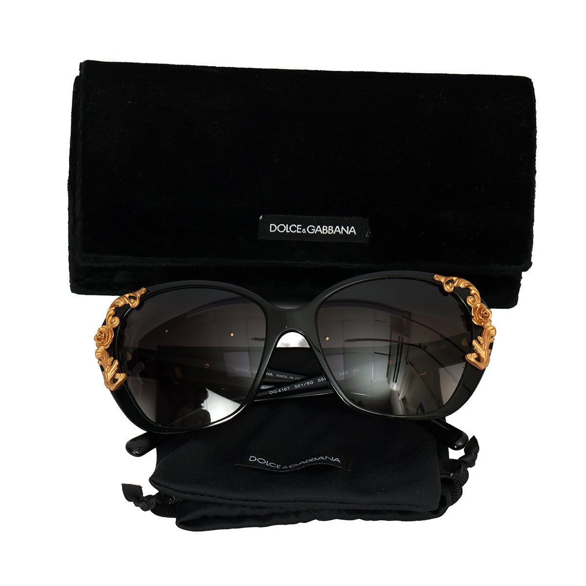 Black DG4167 Sicilian Baroque Women's Sunglasses
