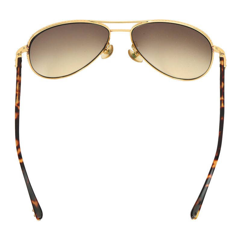 Pre-loved Louis Vuitton Monogram Gold Gradiant Brown Aviators