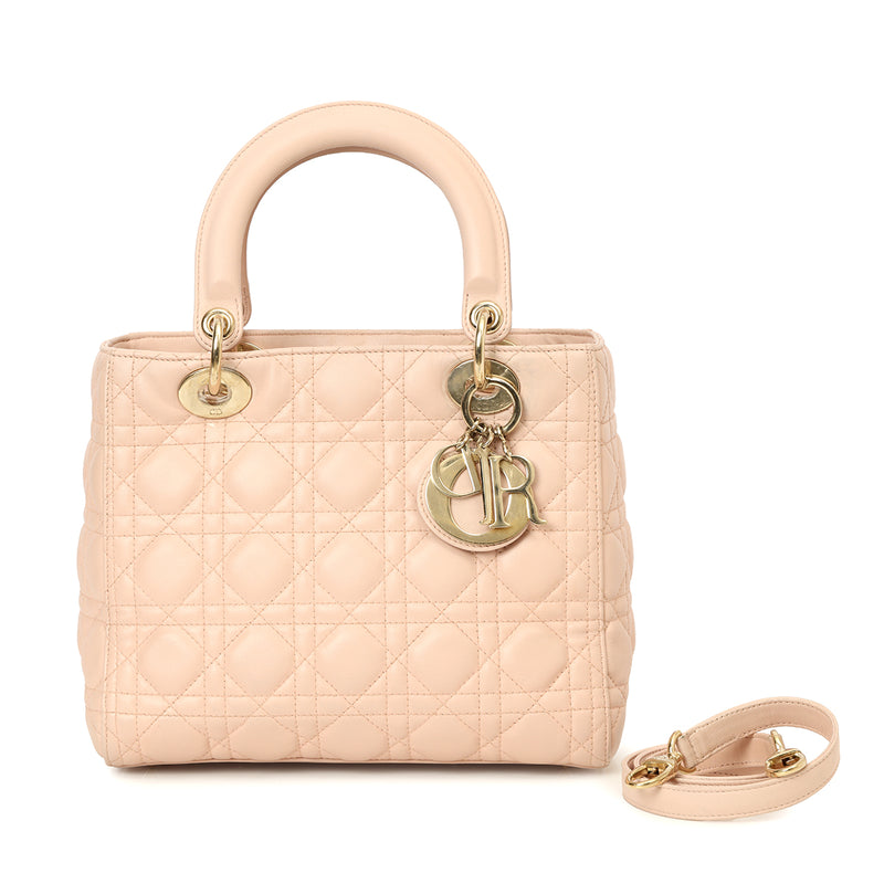 Lady Dior Medium Powder Pink Cannage Bag