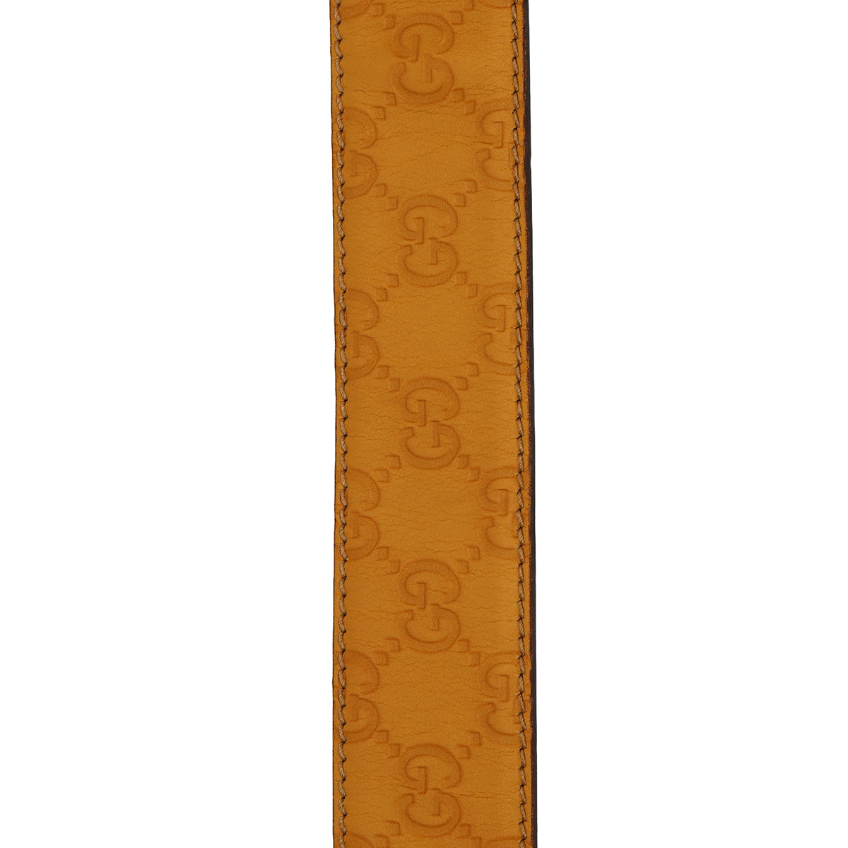 Mustard Belt with Interlocking GG Buckle 34