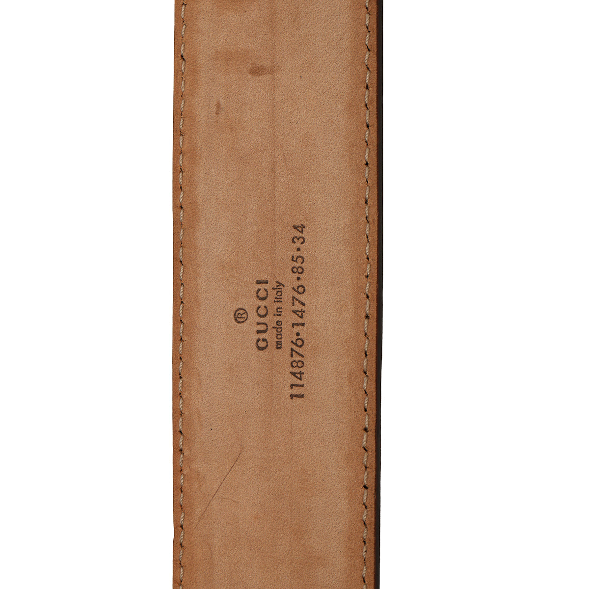 Mustard Belt with Interlocking GG Buckle 34