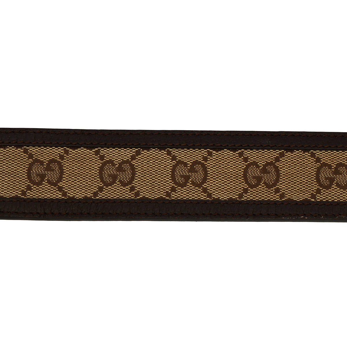 GG Canvas & Leather Waist Belt- 34