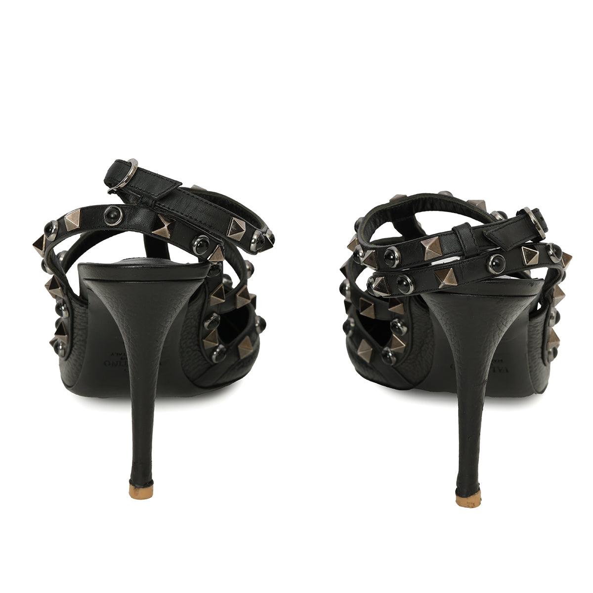 Garvani Black Rock-Studded Stilettos - 39.5
