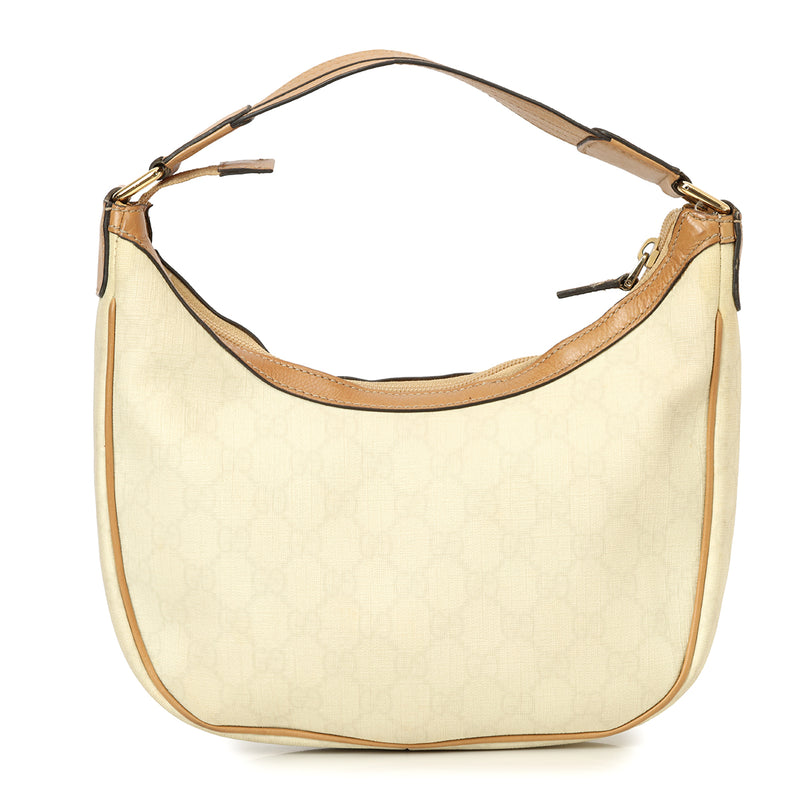 Pre loved gucci gg monogram white hobo shoulder bag price
