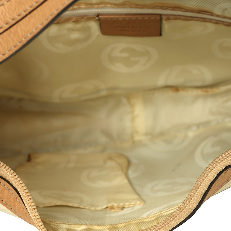 Women Gucci GG Monogram White Hobo Shoulder Bag