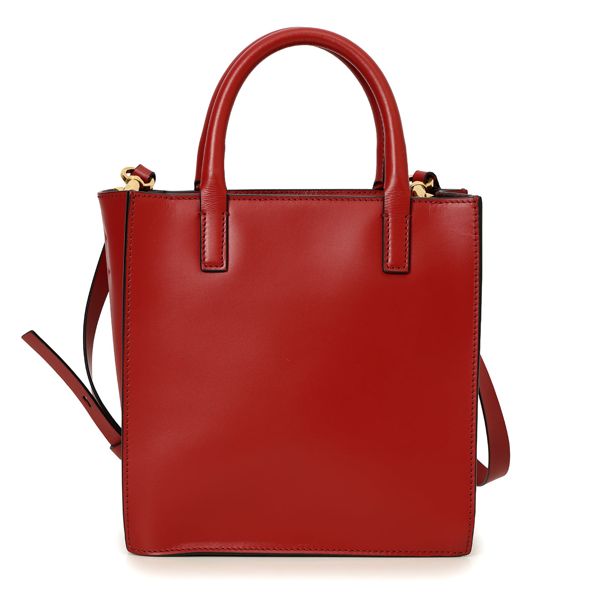 Small Red Vlogo Walk Calfskin Tote Bag