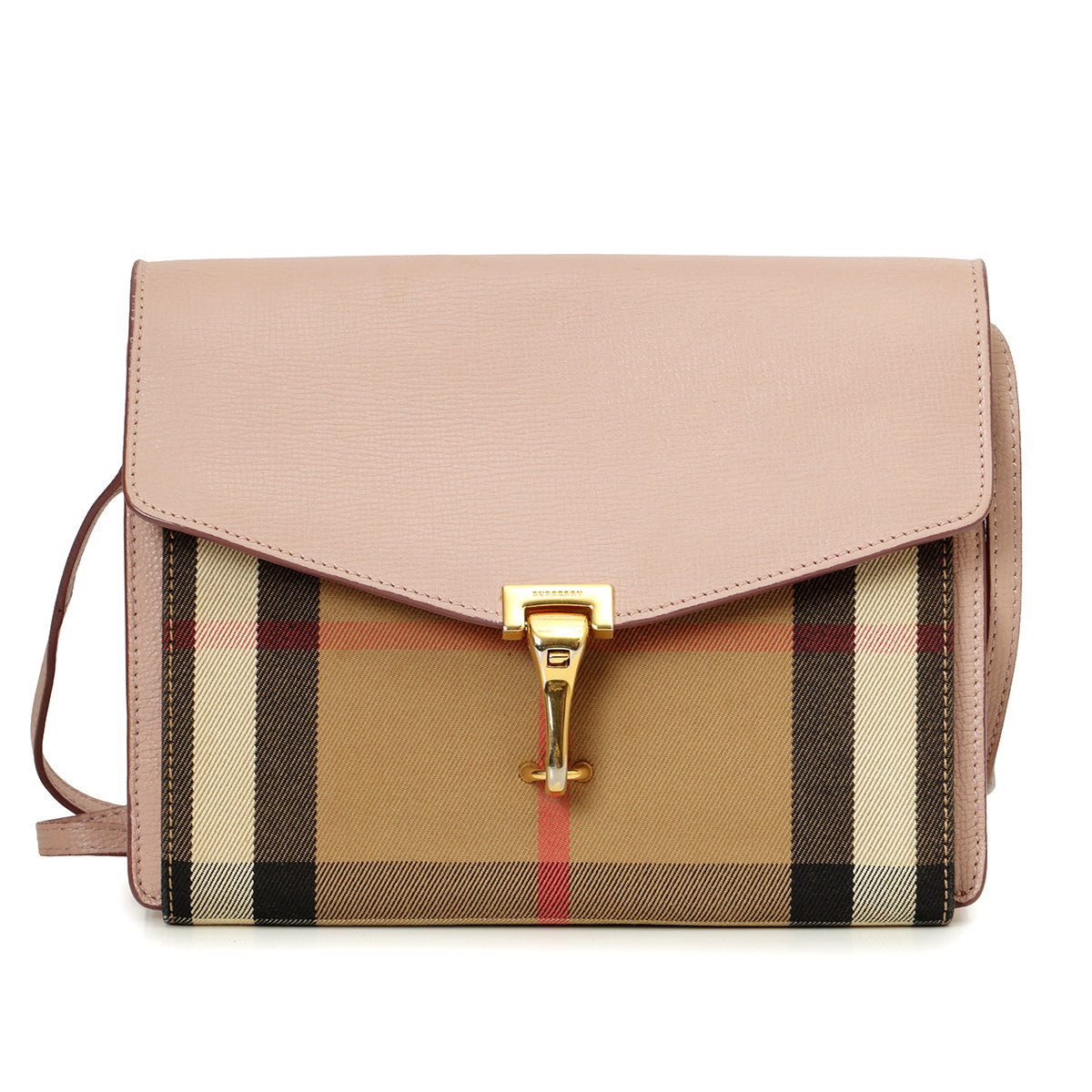 House Check Canvas Nude Rose Leather Macken Crossbody Bag