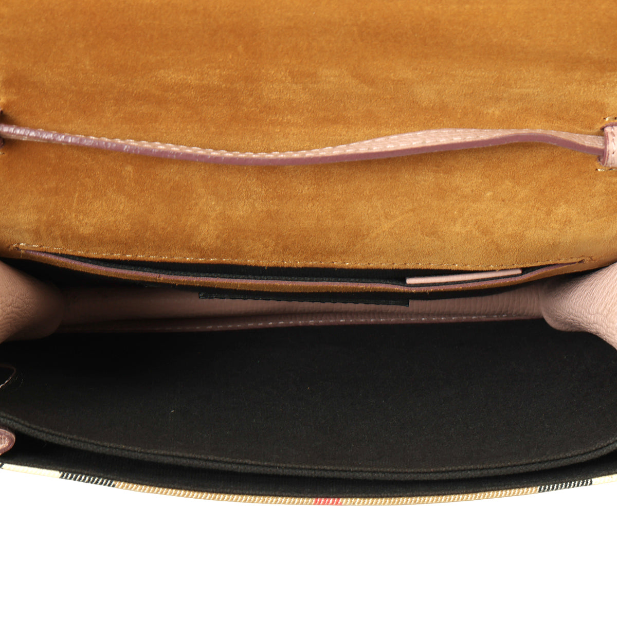 House Check Canvas Nude Rose Leather Macken Crossbody Bag