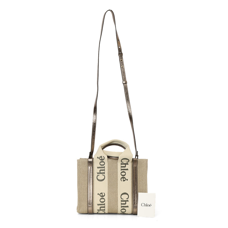 Chloe beige shopping woody small tote bag price