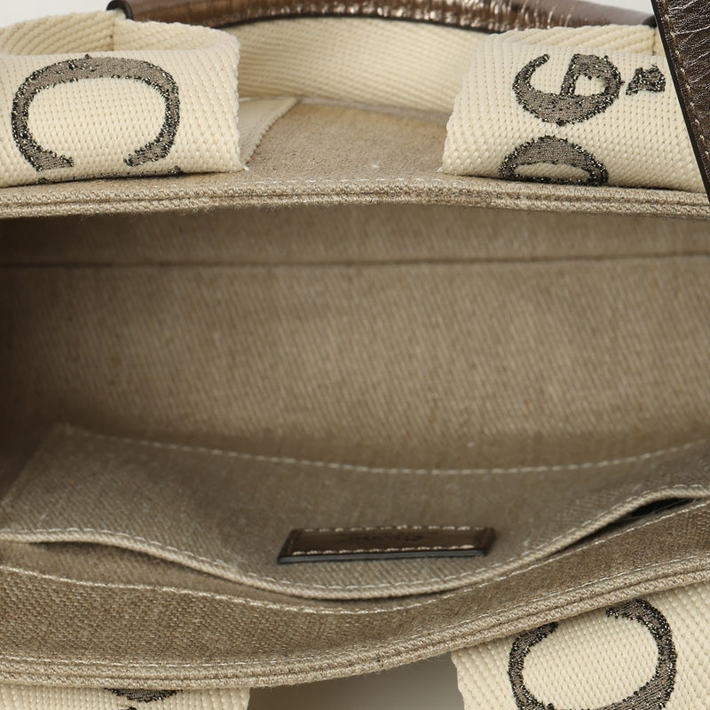 Women pre loved Chloe Beige Shopping Woody Small Tote Bag