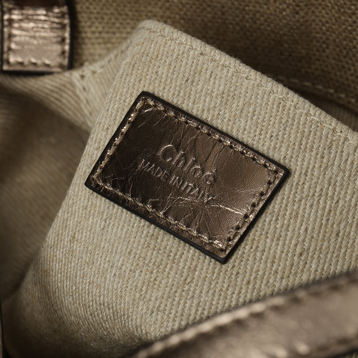 Beige Shopping Woody Small Tote Bag