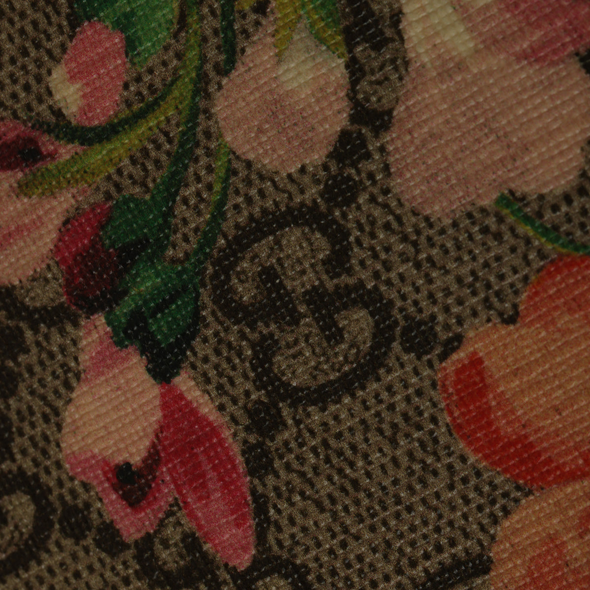 GG Blooms Maroom Zip Around Wallet