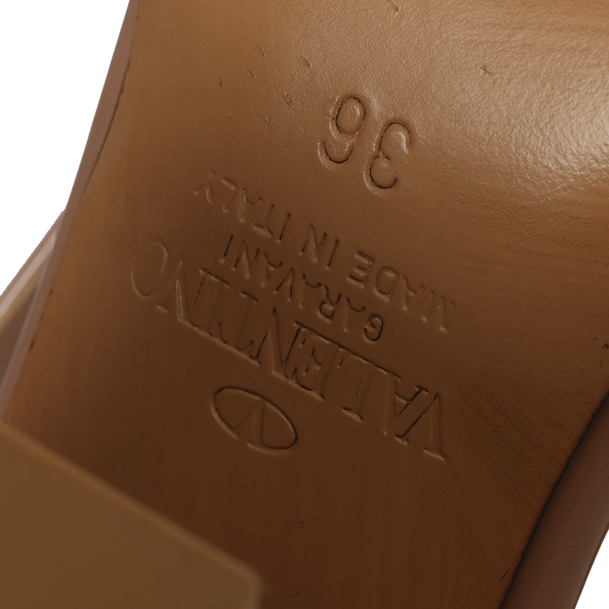 Nude Rose Rockstud Accents Patent Leather Slingback Pumps- EU 36