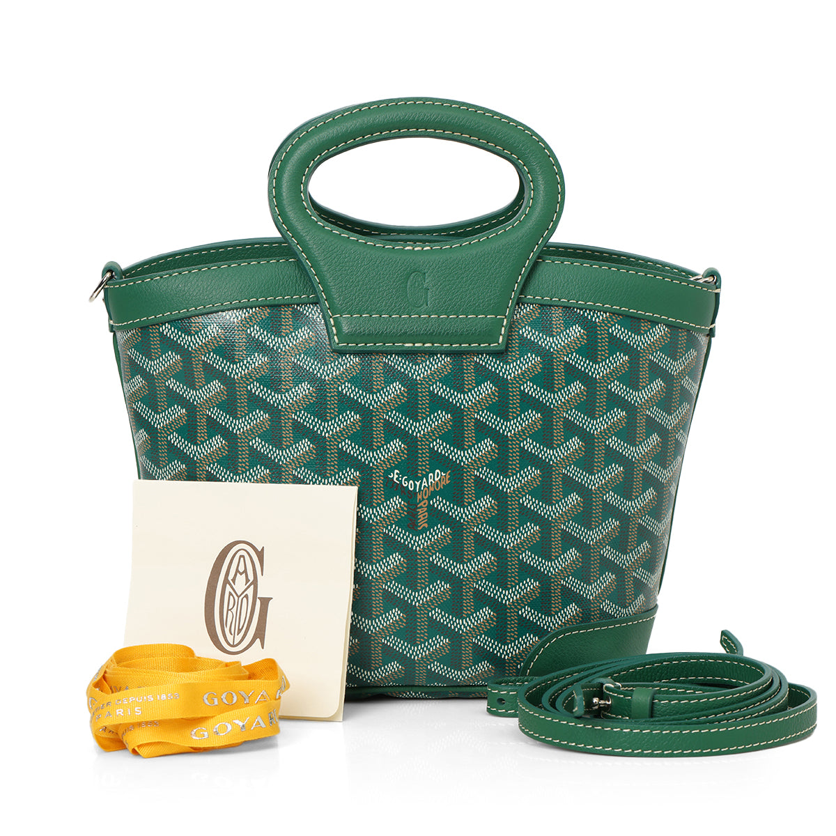 Goyardine Green Beluga Mini 2025 Bag