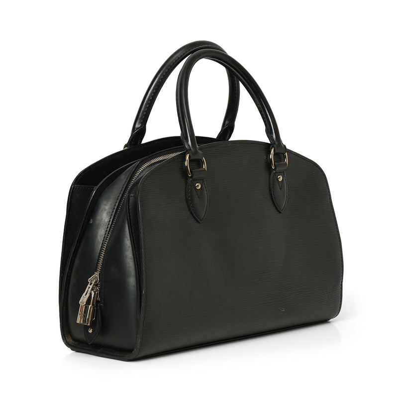 Women Louis Vuiiton Black Epi Leather Pont-Neuf PM Bag