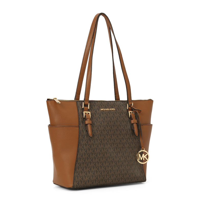 Charlotte Signature Large Zip Tote