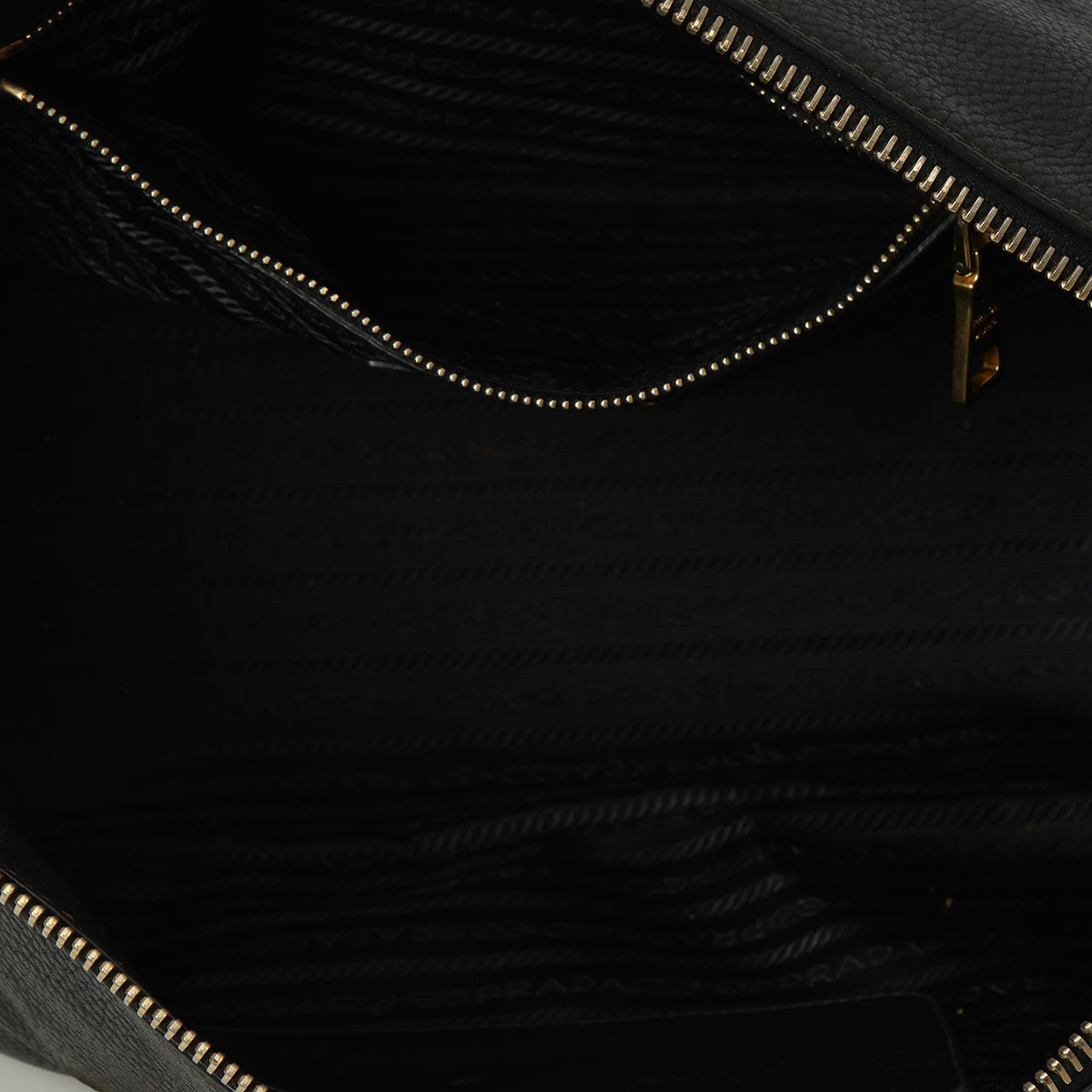Black Pebbled Leather Chain Tote Bag